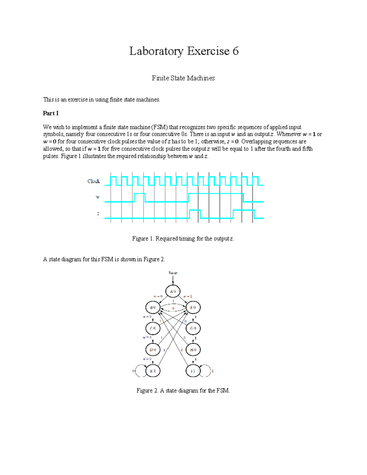 Lab 6 (2021) - Finite State Machines Laboratory Exercise Guide - Studocu