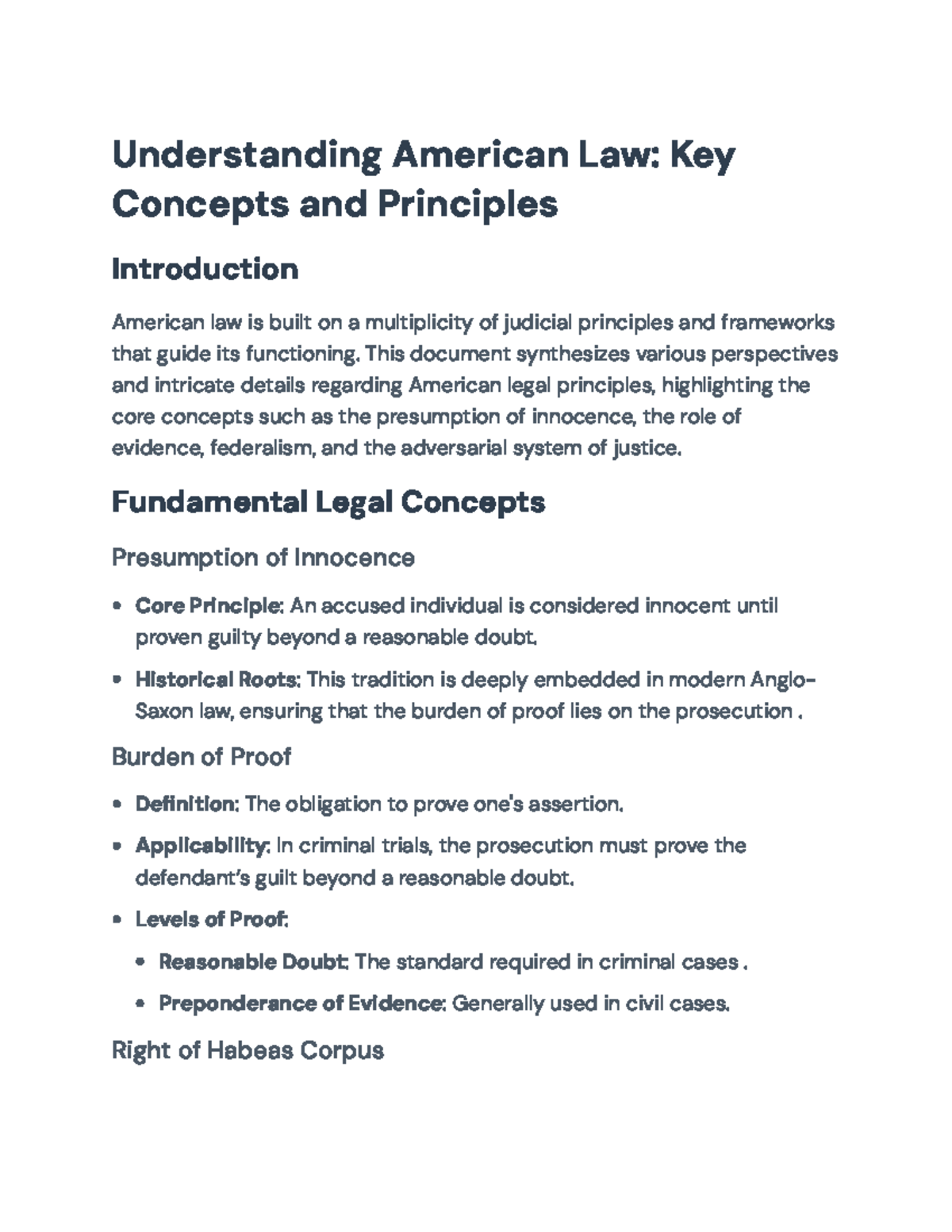 Understanding American Law: Core Principles and Legal Frameworks ...