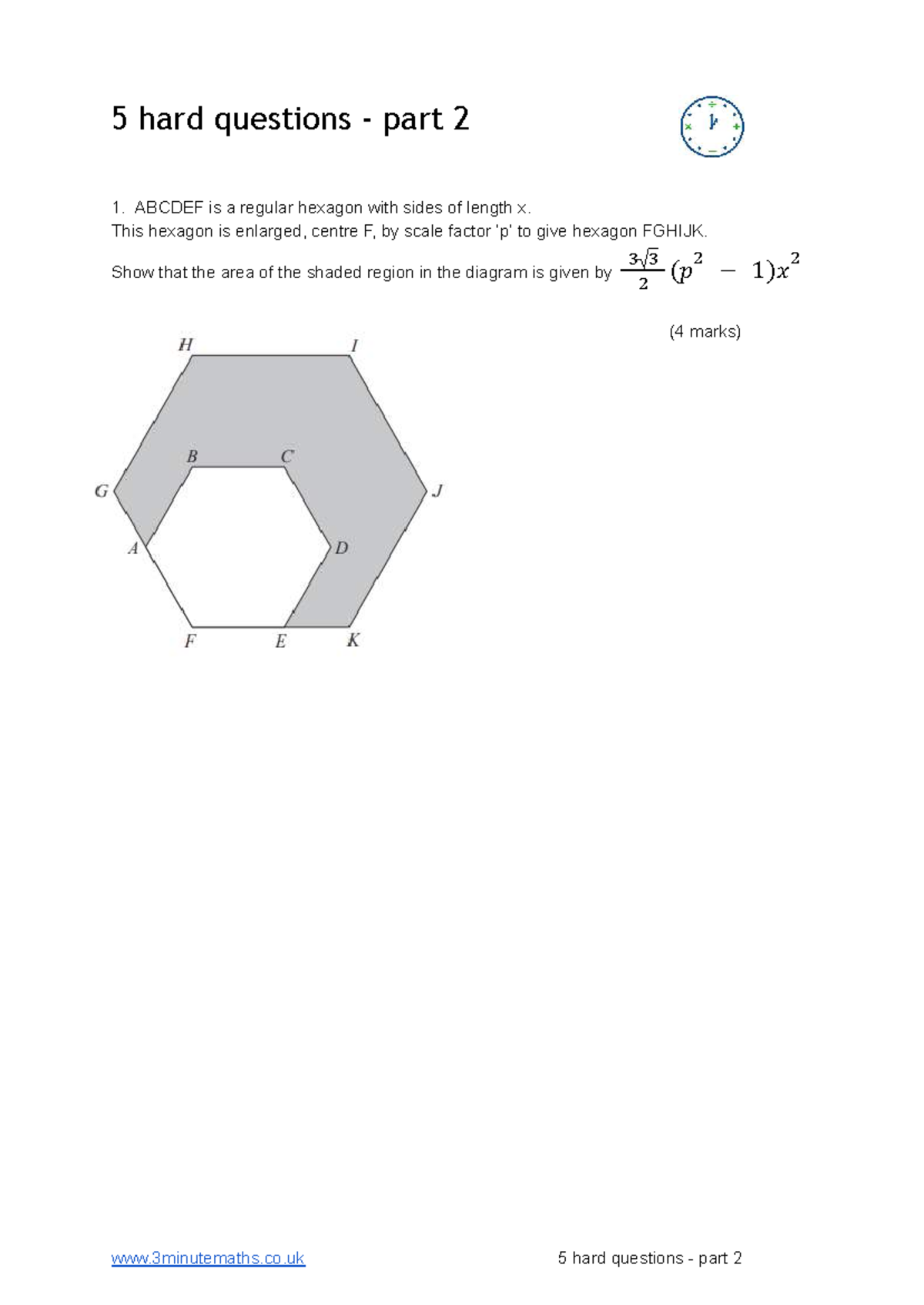 5 Hard Questions Part 2: Geometry and Probability Challenges - Studocu