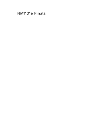 NM1101E Tutorial 2 Notes - Tutorial #2 Notes In your tutorials this ...