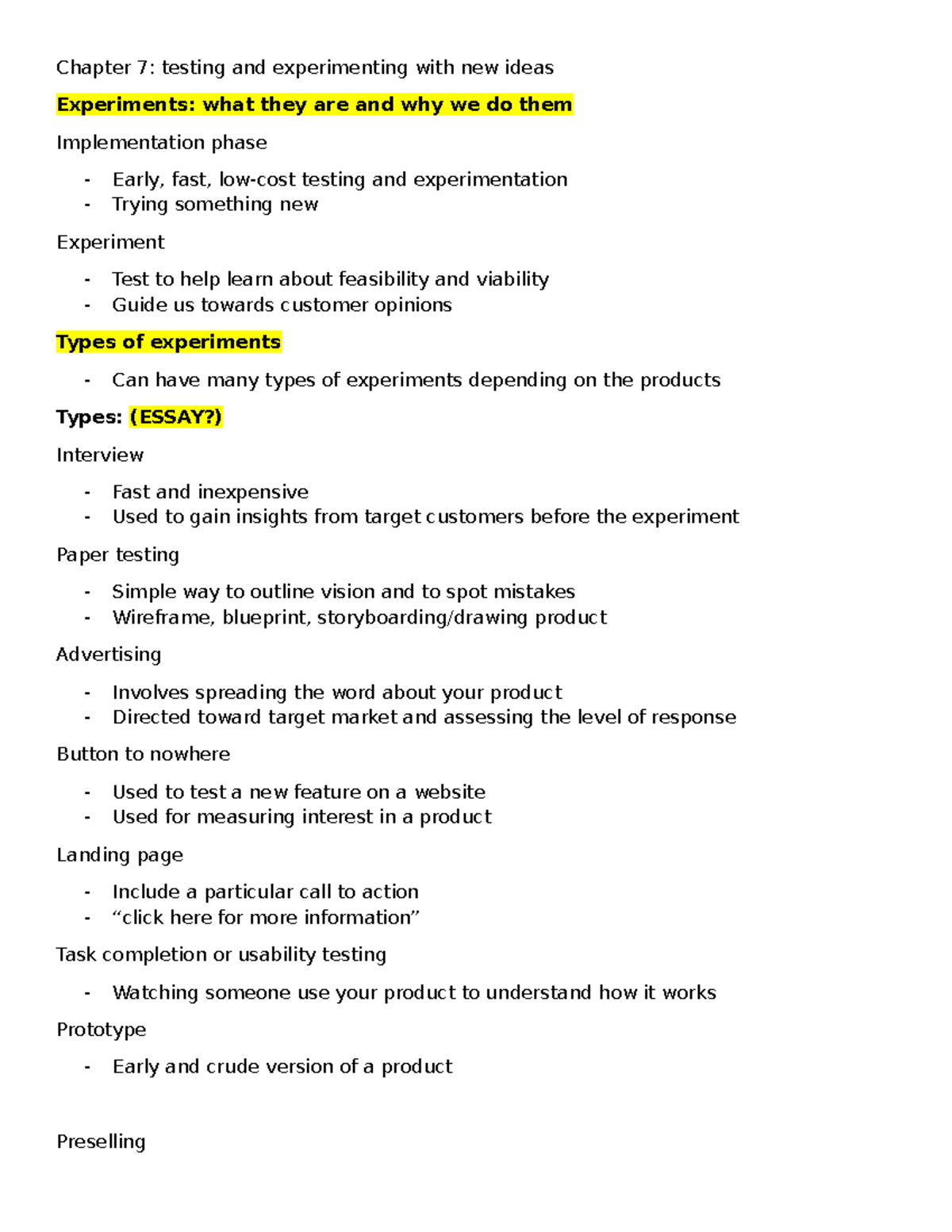 Chapter 7 Testing And Experimentation In Entrepreneurship Strategies