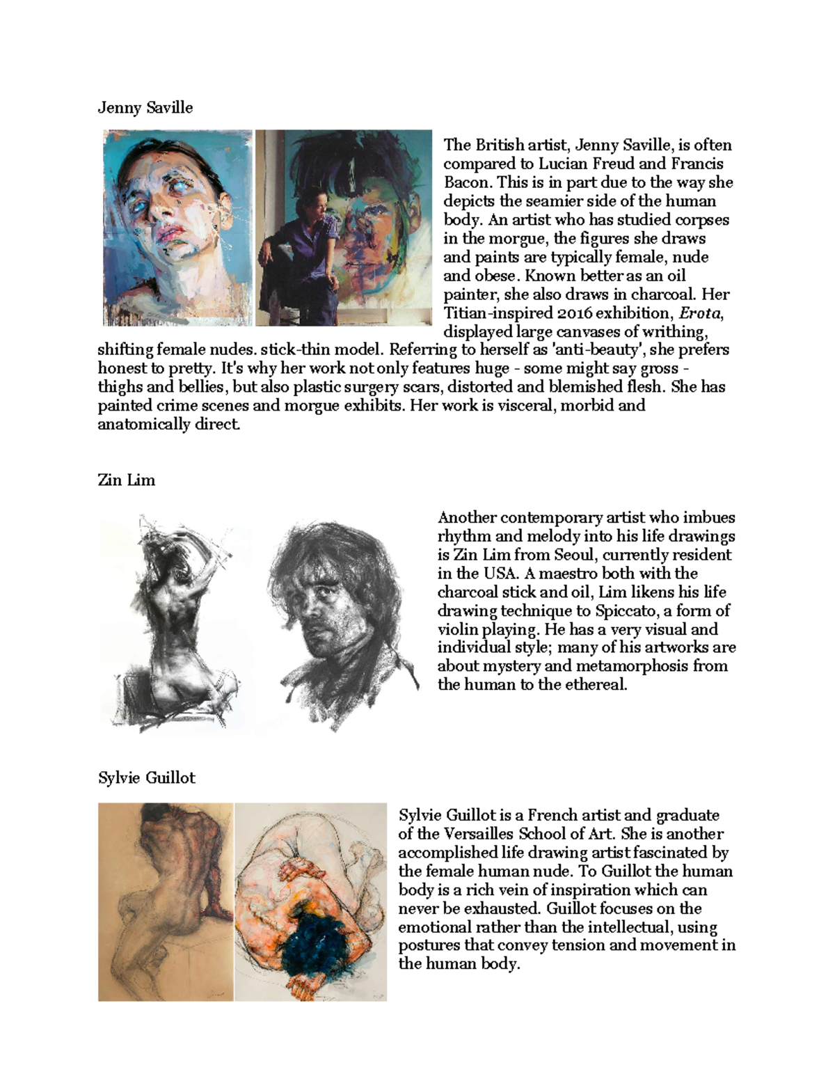Life Drawing Pre-Quarter Assignment: Artistry of Contemporary Figures ...