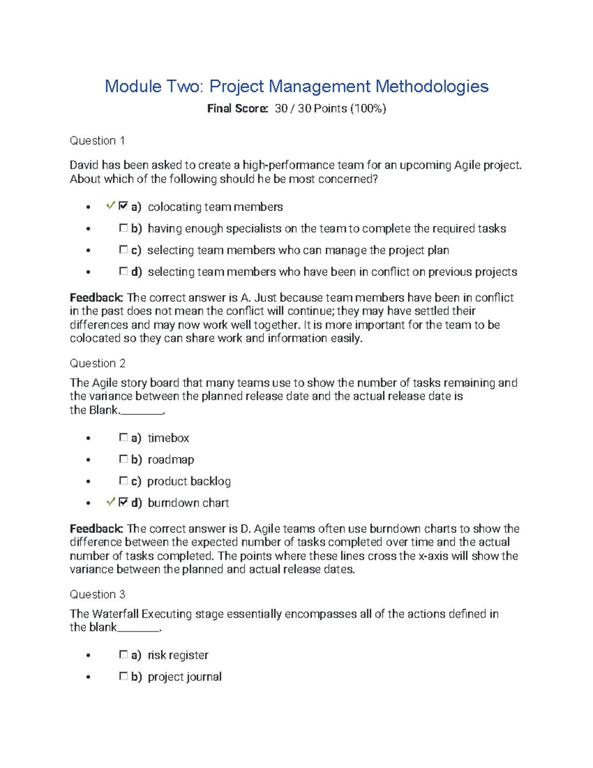 Module Six - Scheduling: Key Concepts and Quiz (Course Code) - Studocu