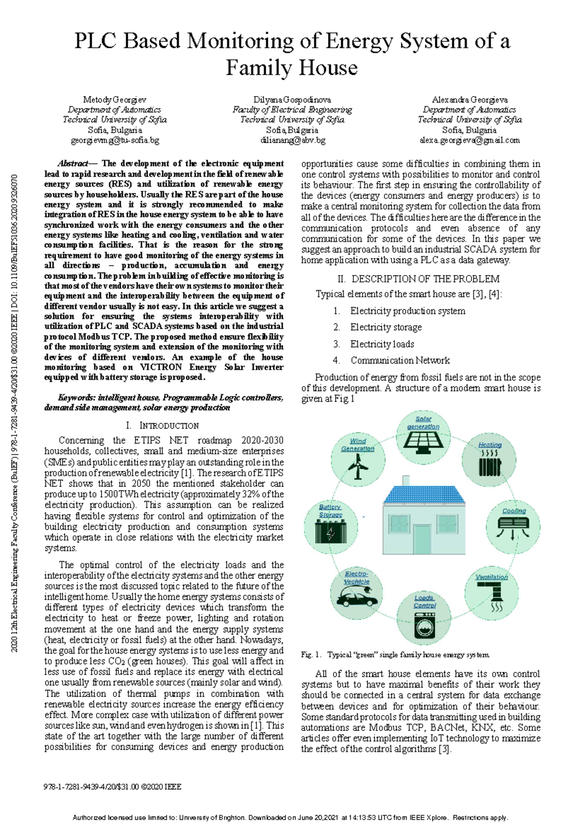 PLC-Based Energy Monitoring System for Smart Family House - Studocu