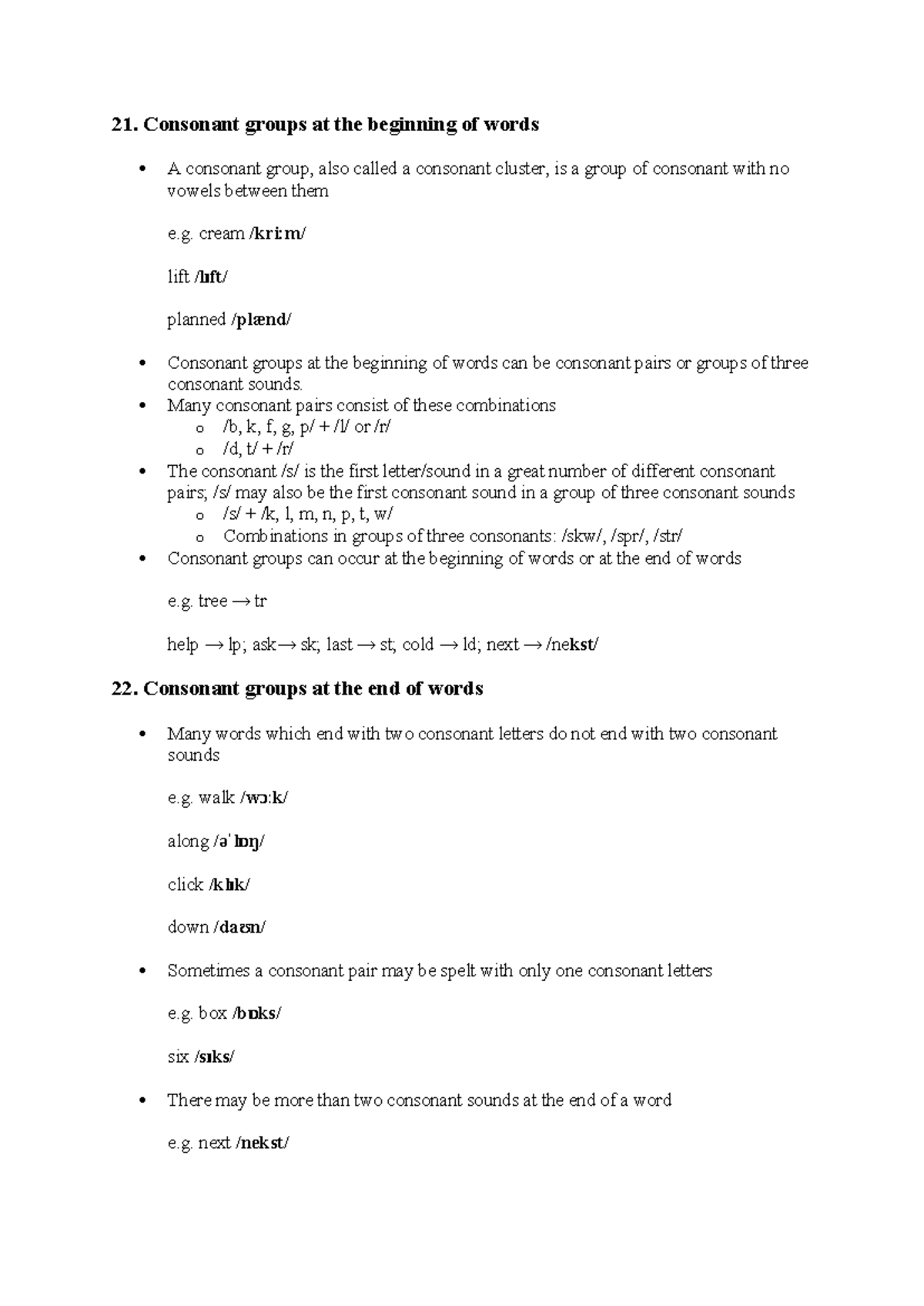 21 - dau thau mua sam - 21. Consonant groups at the beginning of words ...