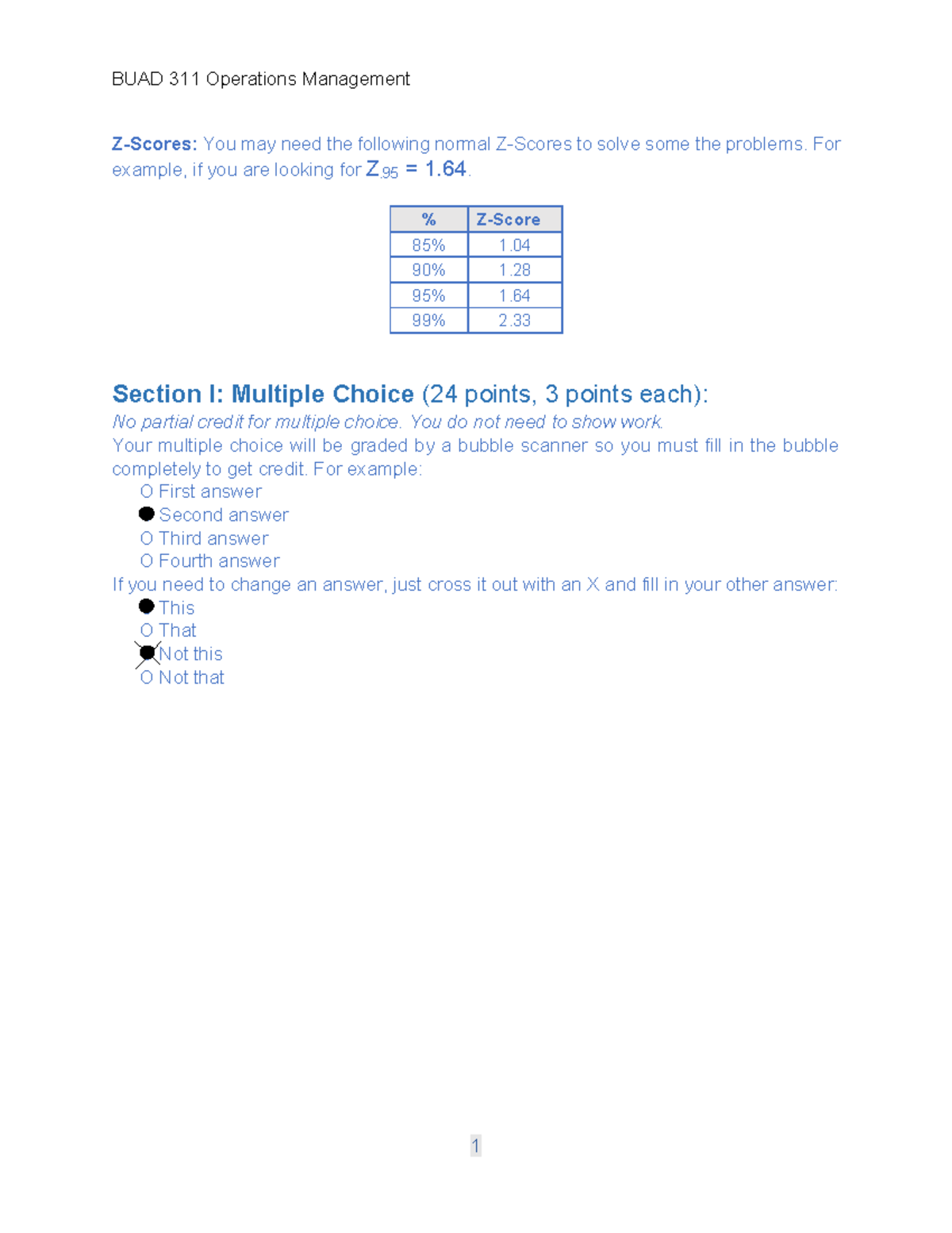 BUAD 311 SP24 Final Exam Study Guide and Practice Problems - Studocu