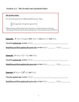 Applied Calculus Notes (Section 3 - Section 3: Basic Rules of ...