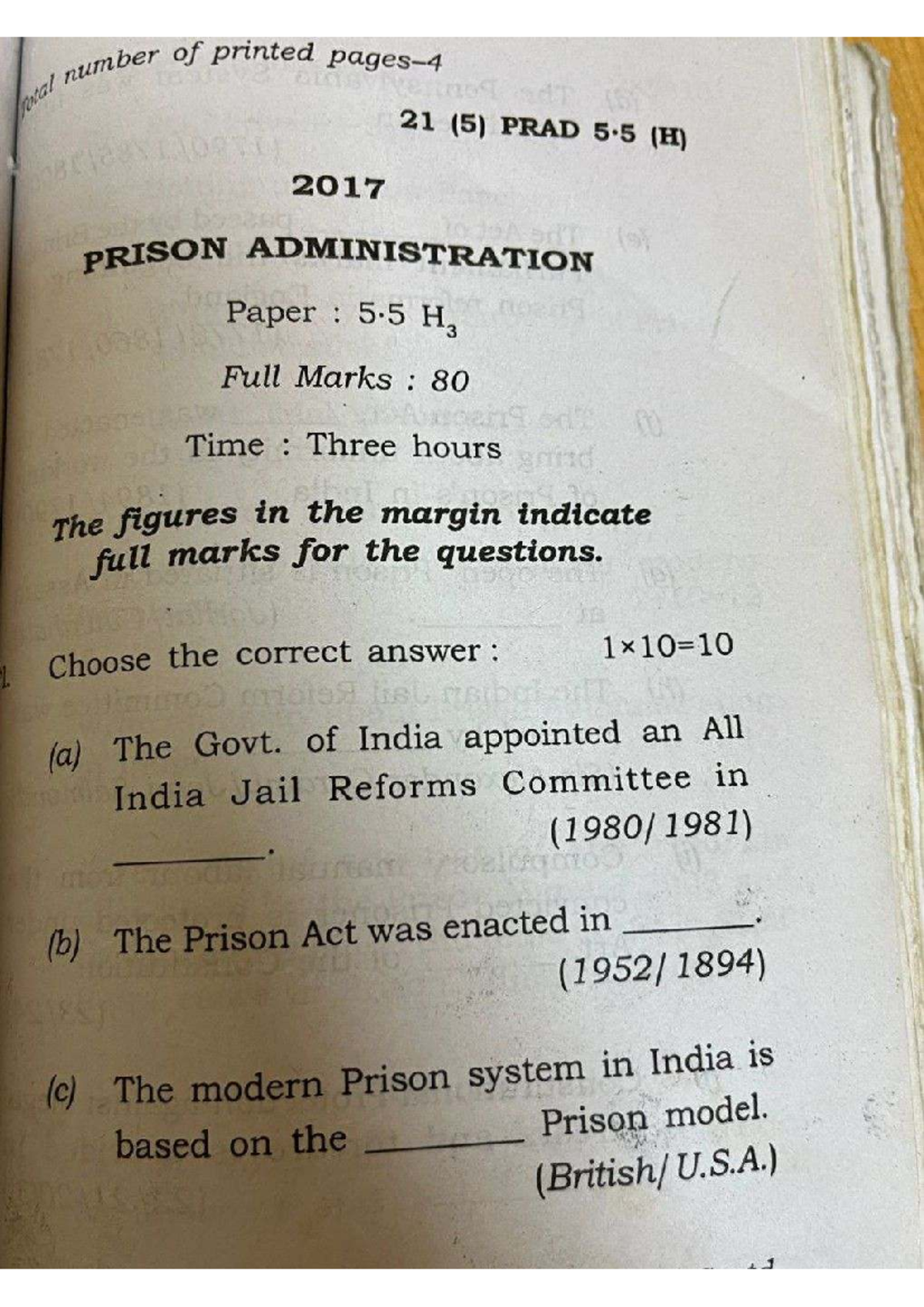 Prison Administration Study Notes (CC) 5th Sem - Studocu