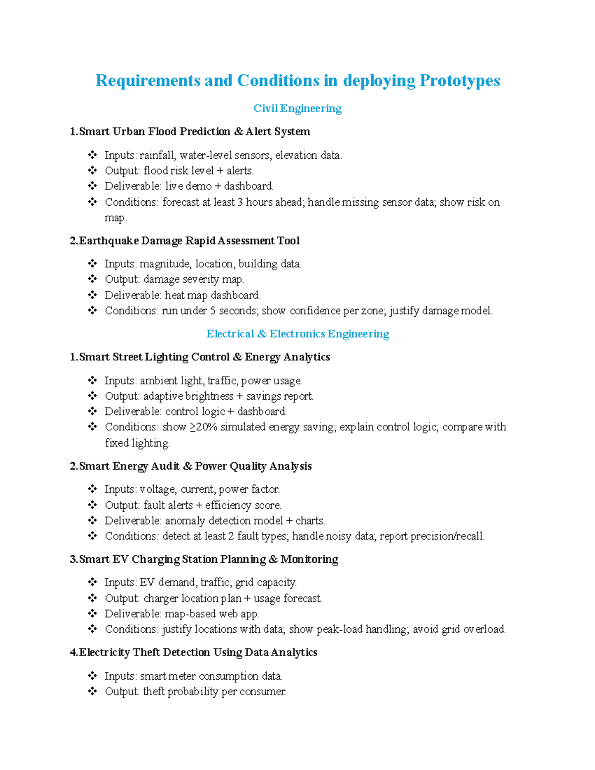Requirements for Building Prototypes in Civil, Electrical, CS, and ME ...