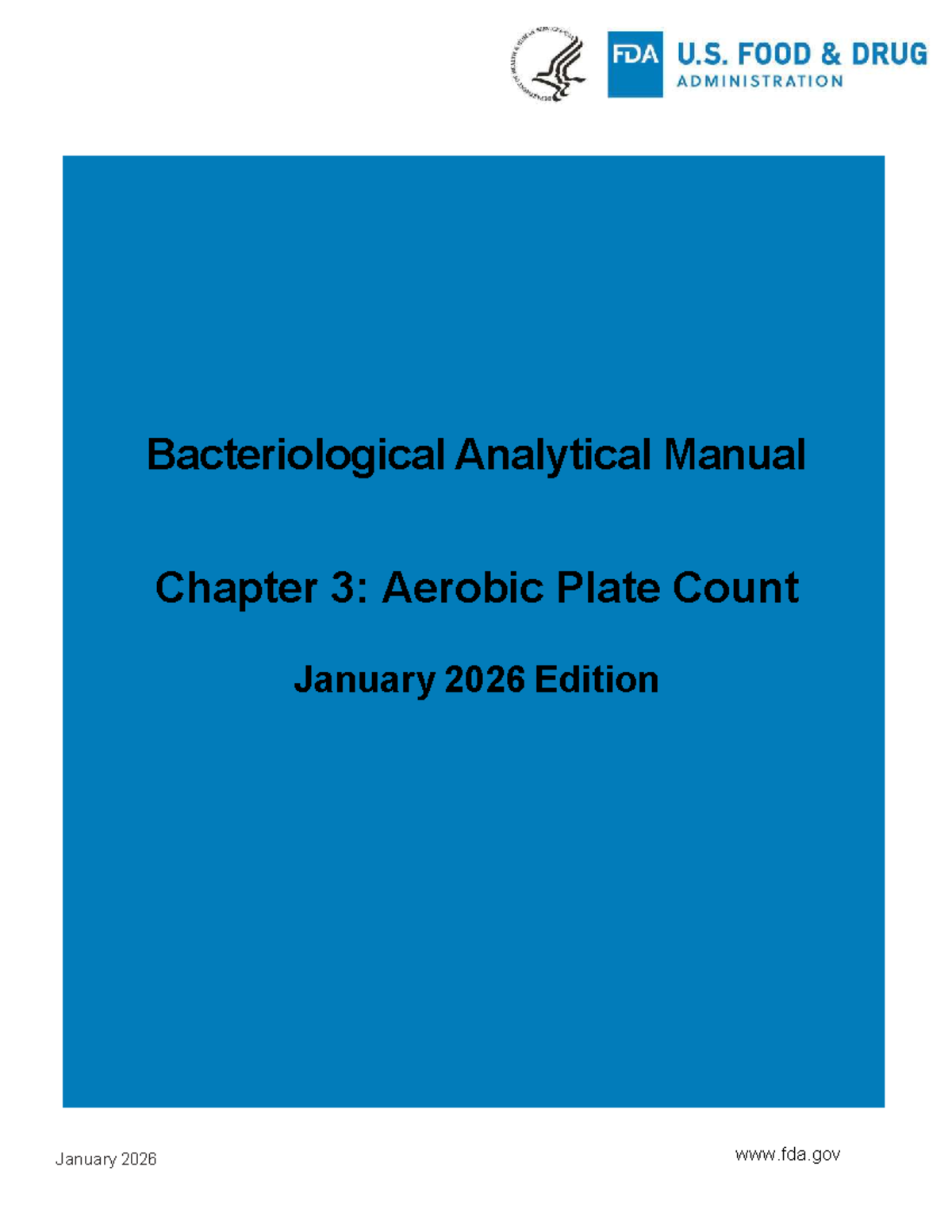 USFD 2026: Bacteriological Analytical Manual - Chapter 3 Aerobic Plate ...