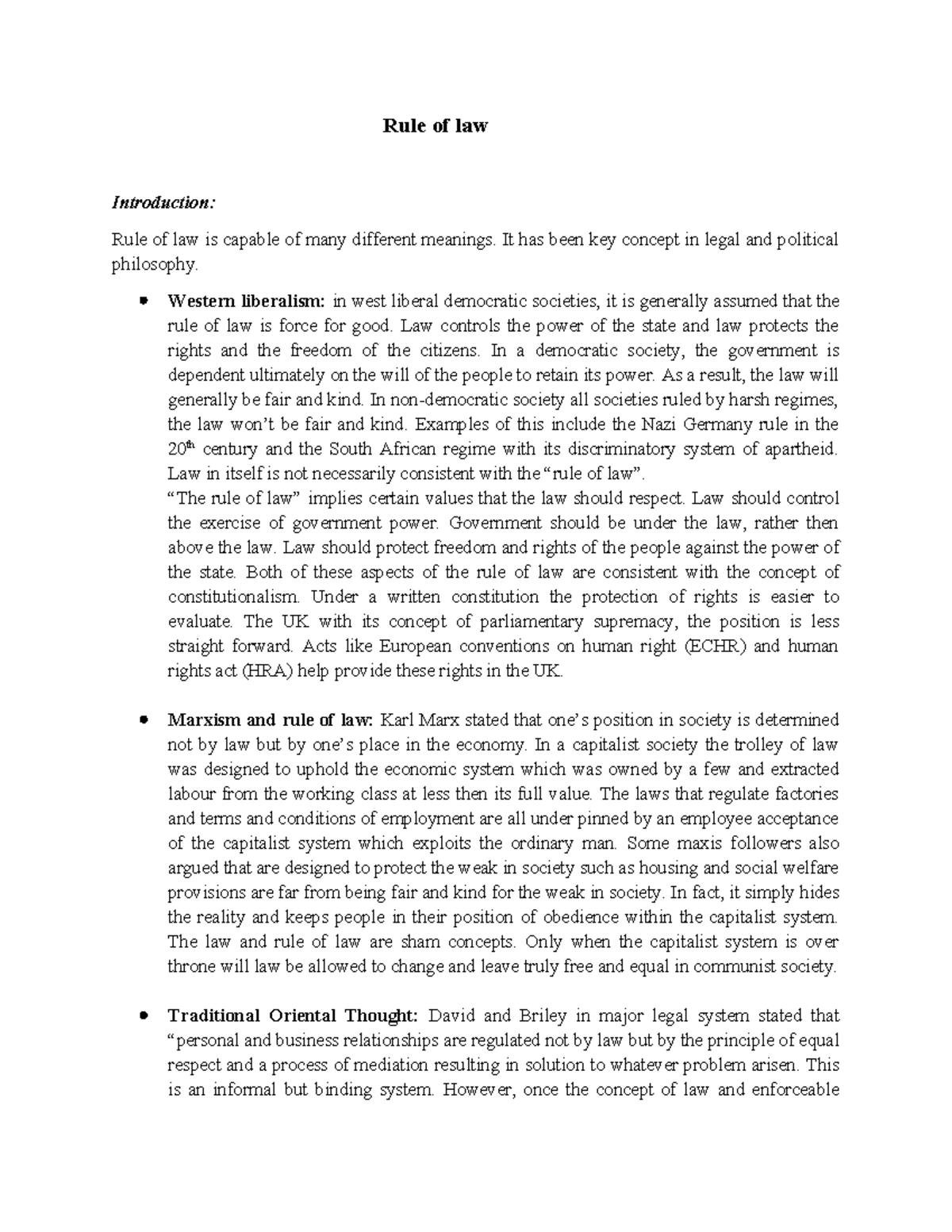 Public Law (Rule of Law): Key Philosophical Perspectives and Theories ...