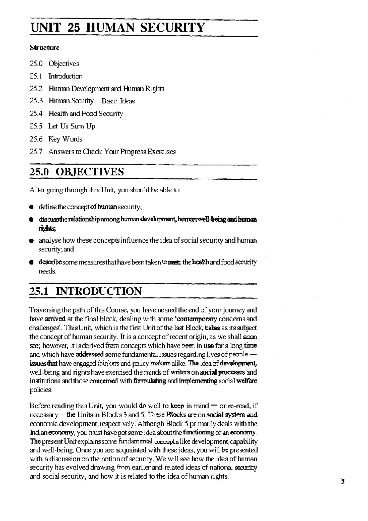 Human Security - Lecture Notes (Unit 25) - Studocu