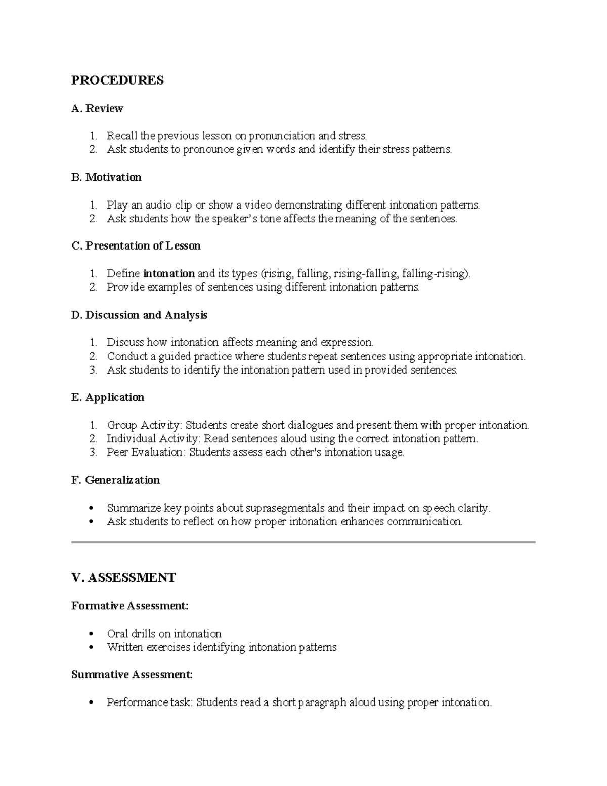 DLP3 - dlp - PROCEDURES A. Review 1. Recall the previous lesson on ...