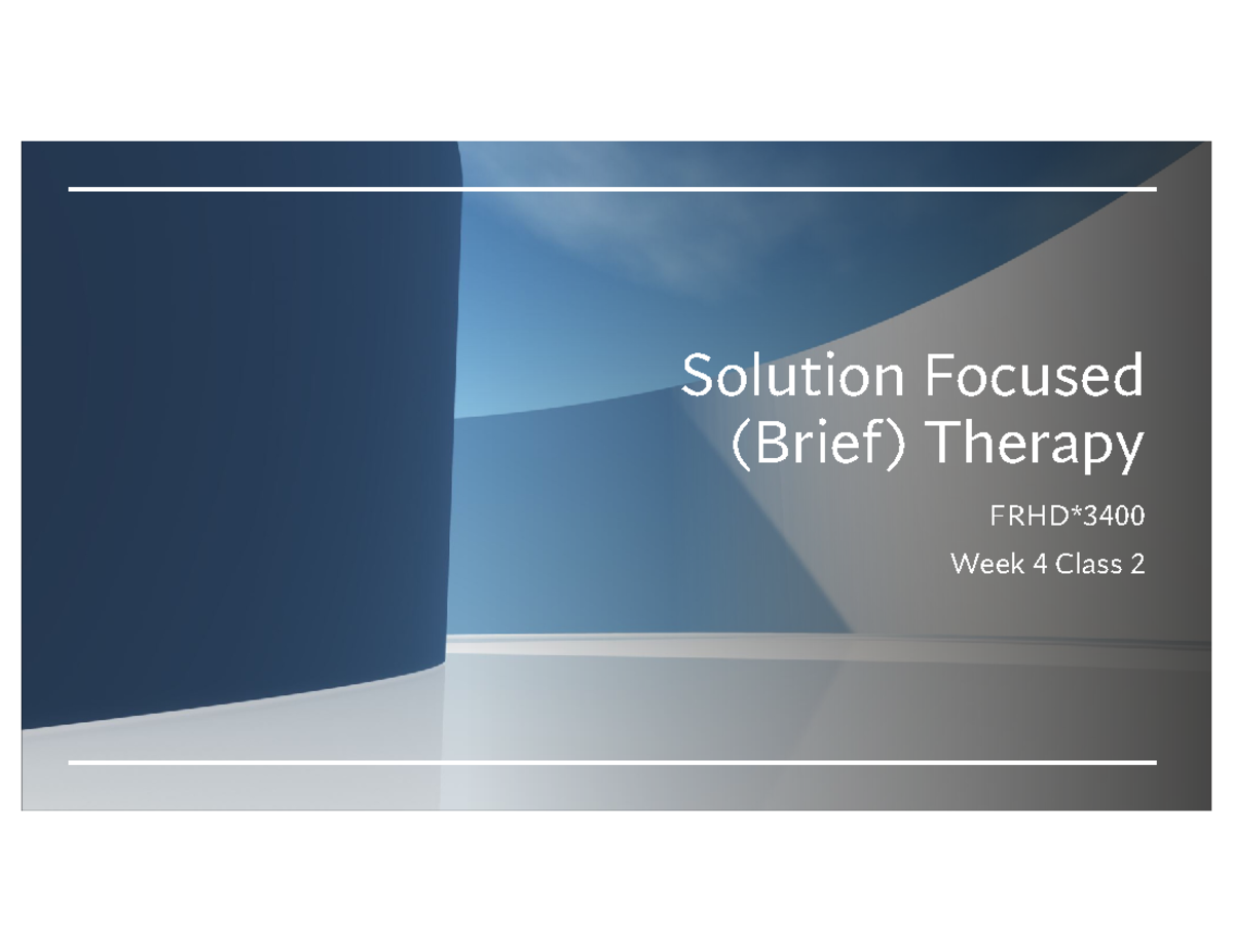SFT 101: Week 4 Class 2 Overview & Key Learning Outcomes - Studocu