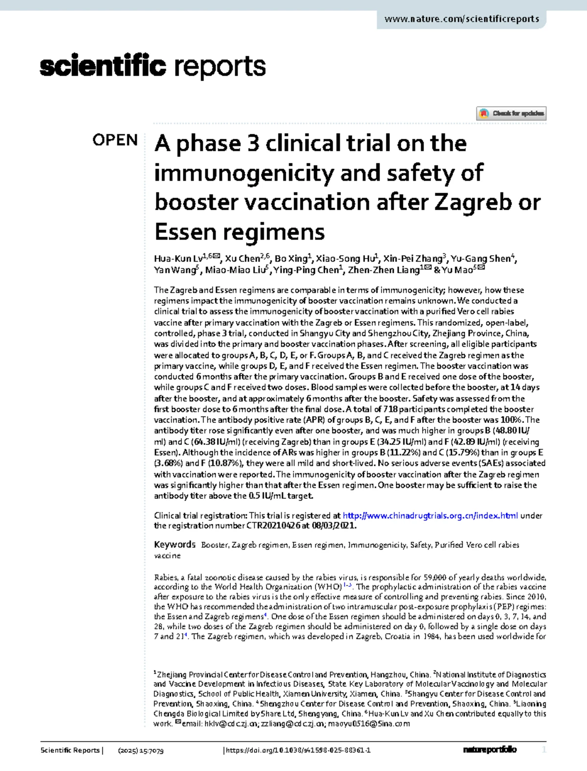 Zagreb vs Essen Regimen: A Meta-Analysis of Rabies Vaccination Safety ...