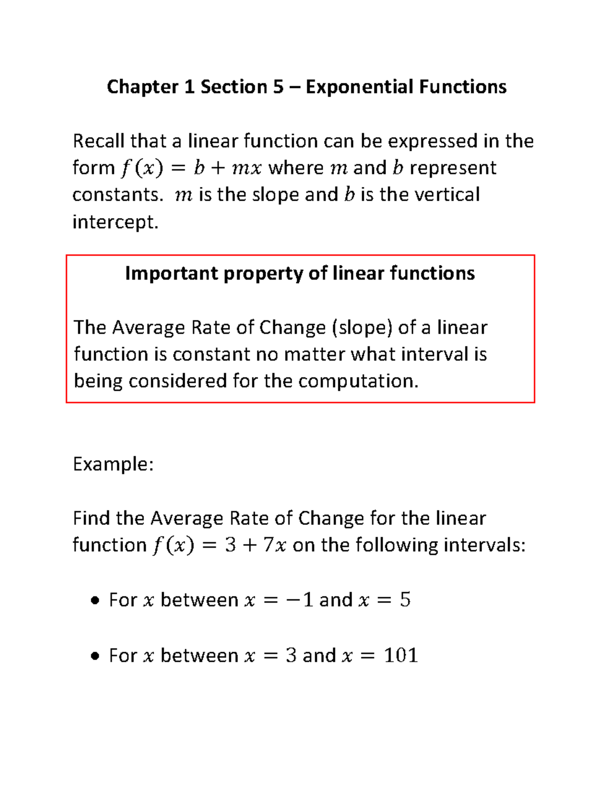Notes and Examples for M119 - Ch 1 Sec 5 - Chapter 1 Section 5 ...
