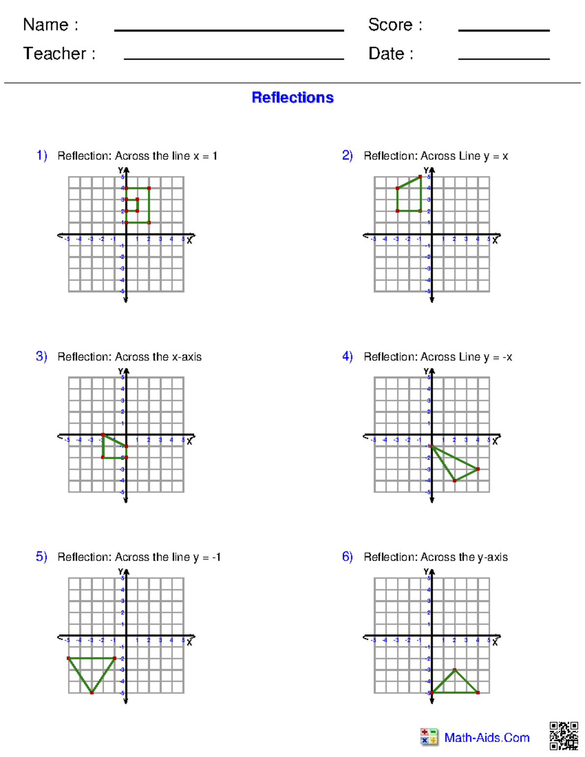 Reflections in Geometry: Understanding Symmetry and Axes (MATH 101 ...