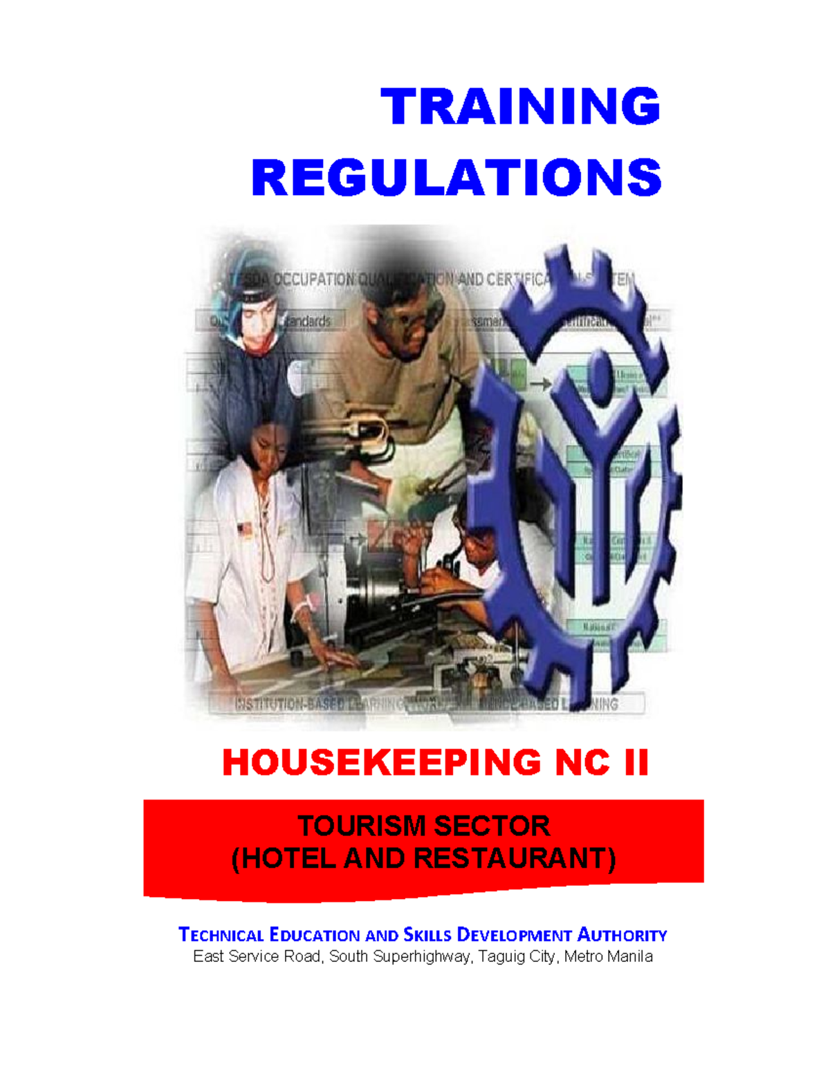 Training Regulations for Housekeeping NC II (TESDA) Documentation - Studocu