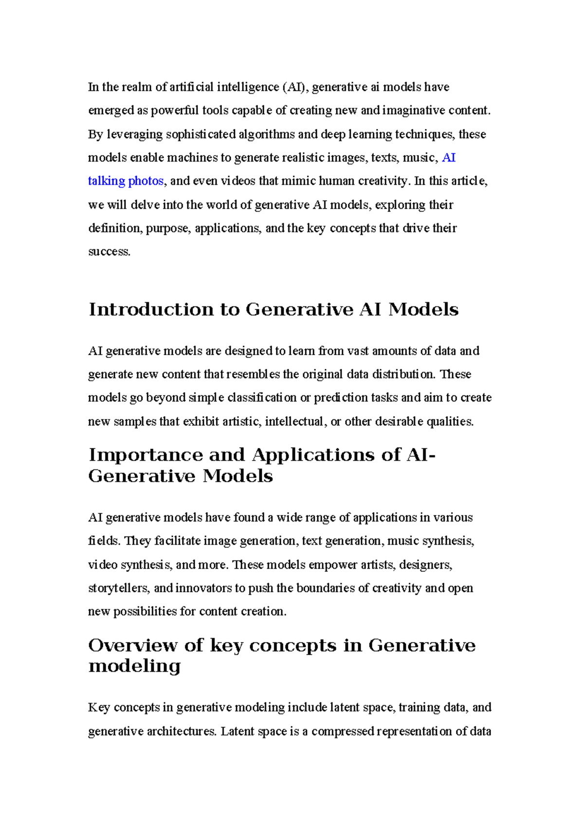 Module-1: Introduction to Generative AI Models in AAI - Studocu