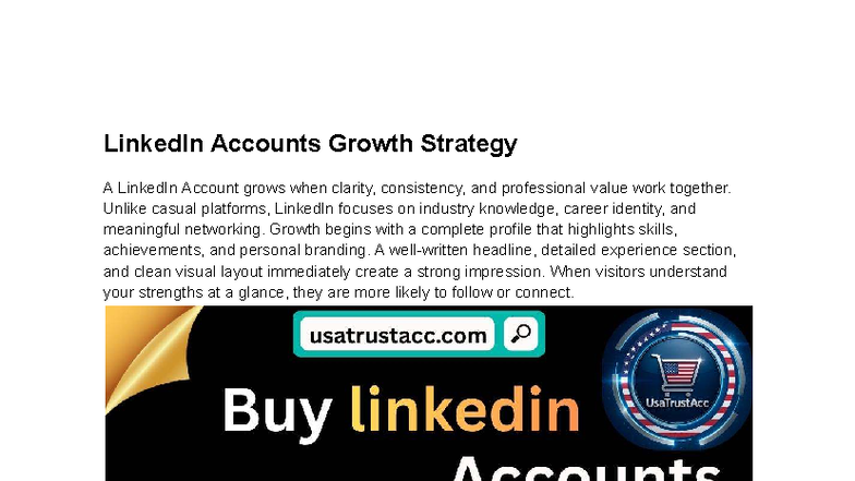 LinkedIn Accounts Growth Strategy: A Step-by-Step Guide - Studocu