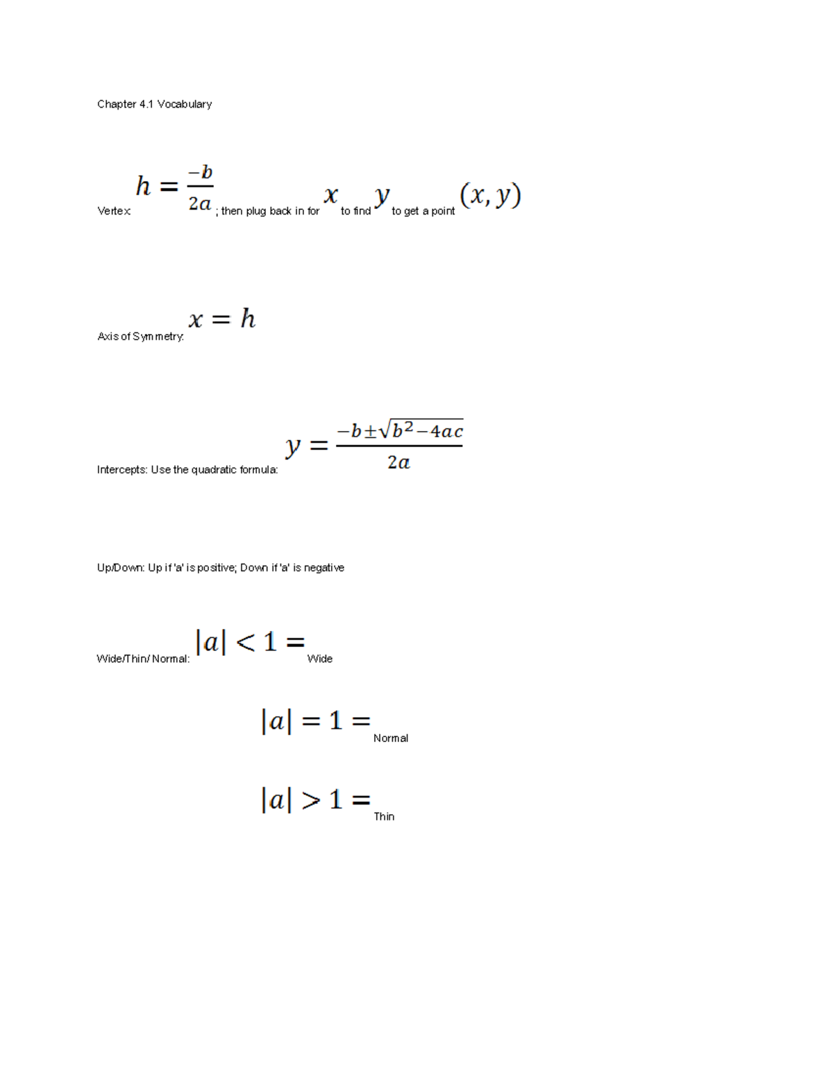 College Algebra Problems Template - MAT150 - Chapter 4 Vocabulary ...