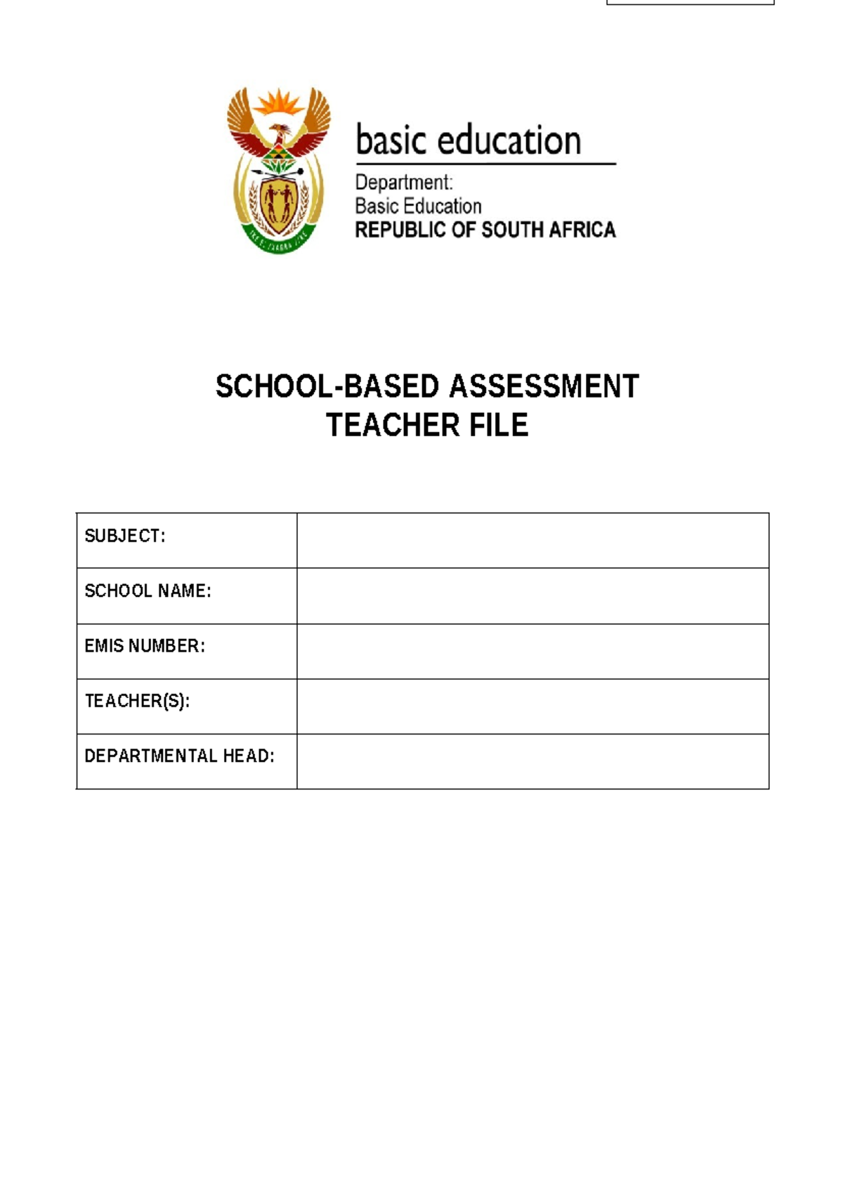 Assessment Teacher File: Guidelines & Moderation Reports - Studocu