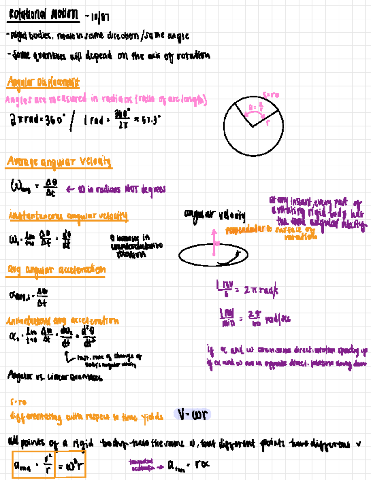 Exam 4 Material - Rotational Motion - 10127 Rigid bodies, rotate in ...