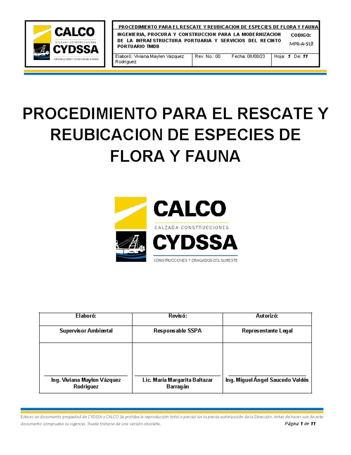 MPR-A-518: Procedimiento de Rescate y Reubicación de Flora y Fauna ...