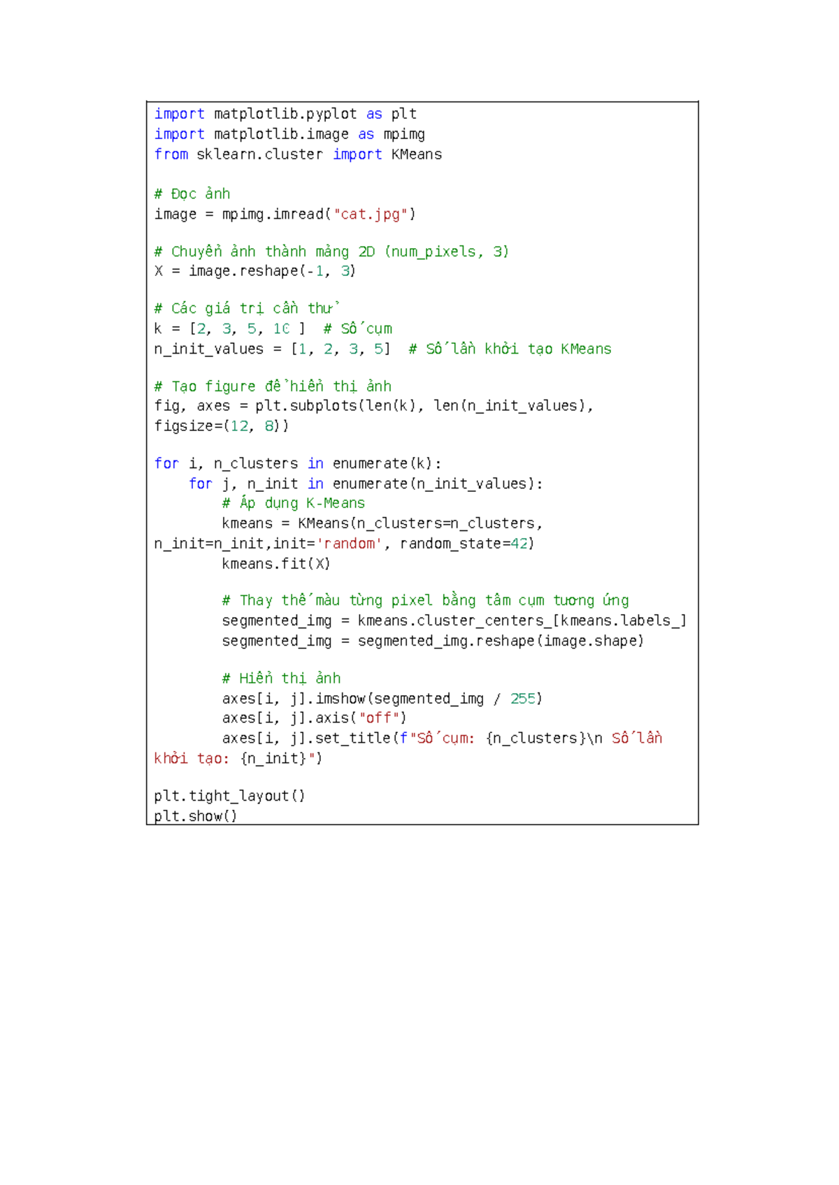 Hw4 - KMeans Image Segmentation with Matplotlib and Sklearn - Studocu