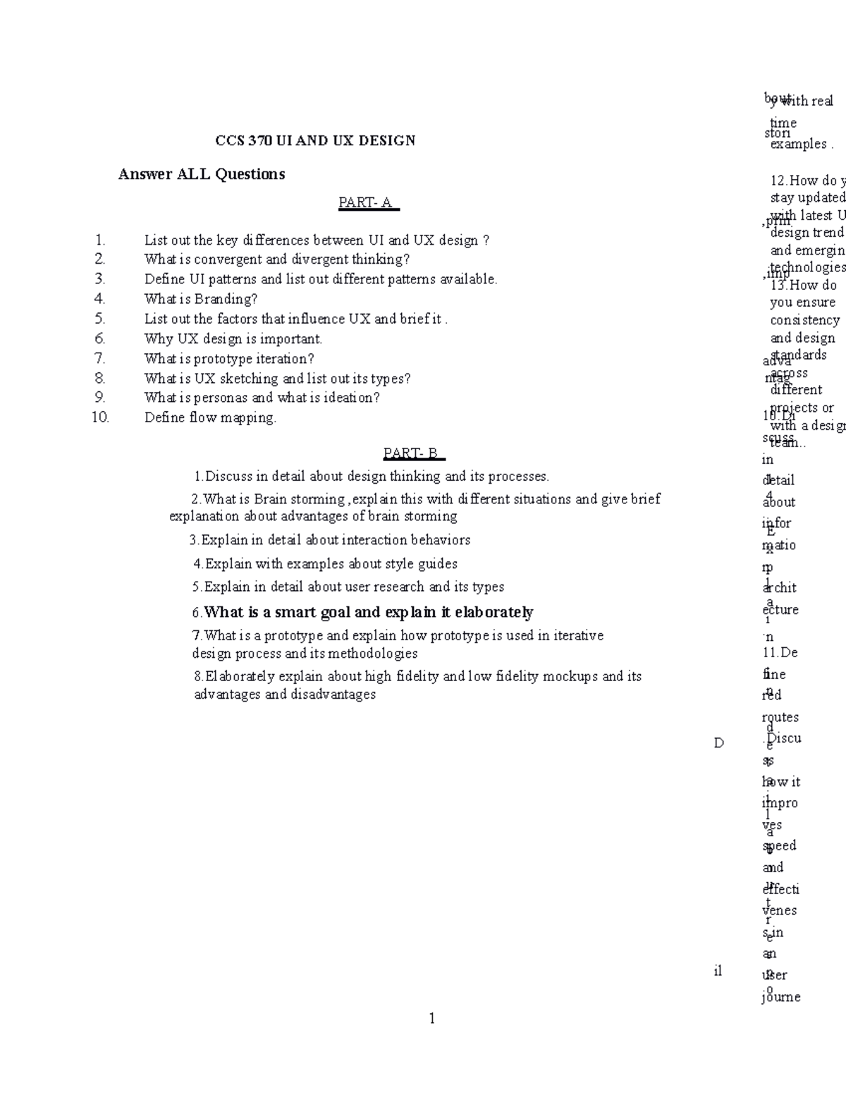 CCS 370 UI and UX Design: Important Questions for Review - Studocu