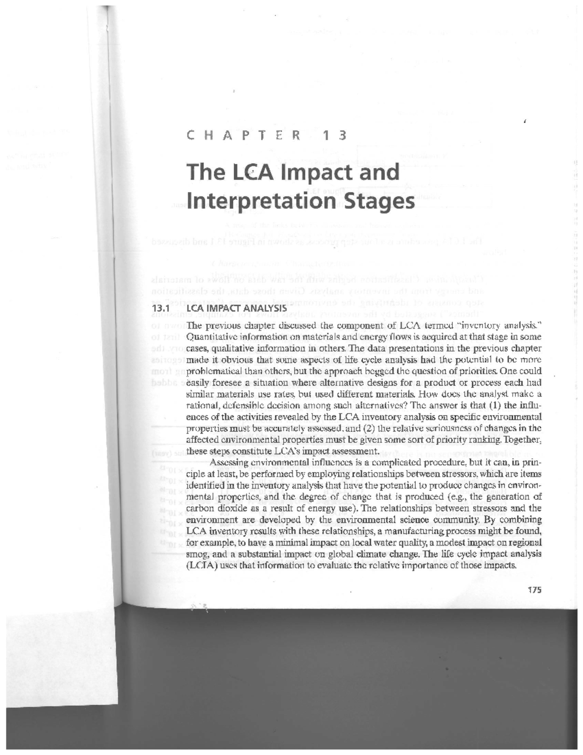 CHAPTER 13 LCA Impact Analysis and Interpretation Stages - Studocu