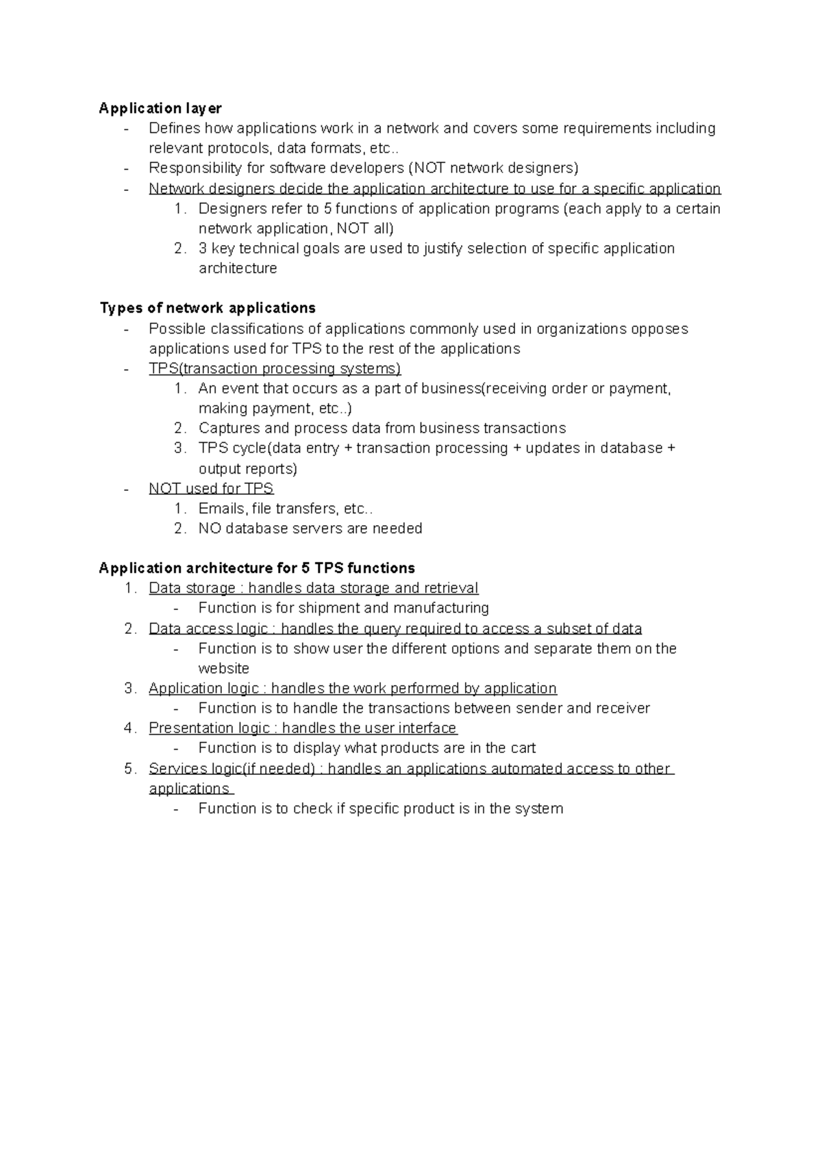 Topic 2: Application Layer Overview and Architecture Analysis - Studocu