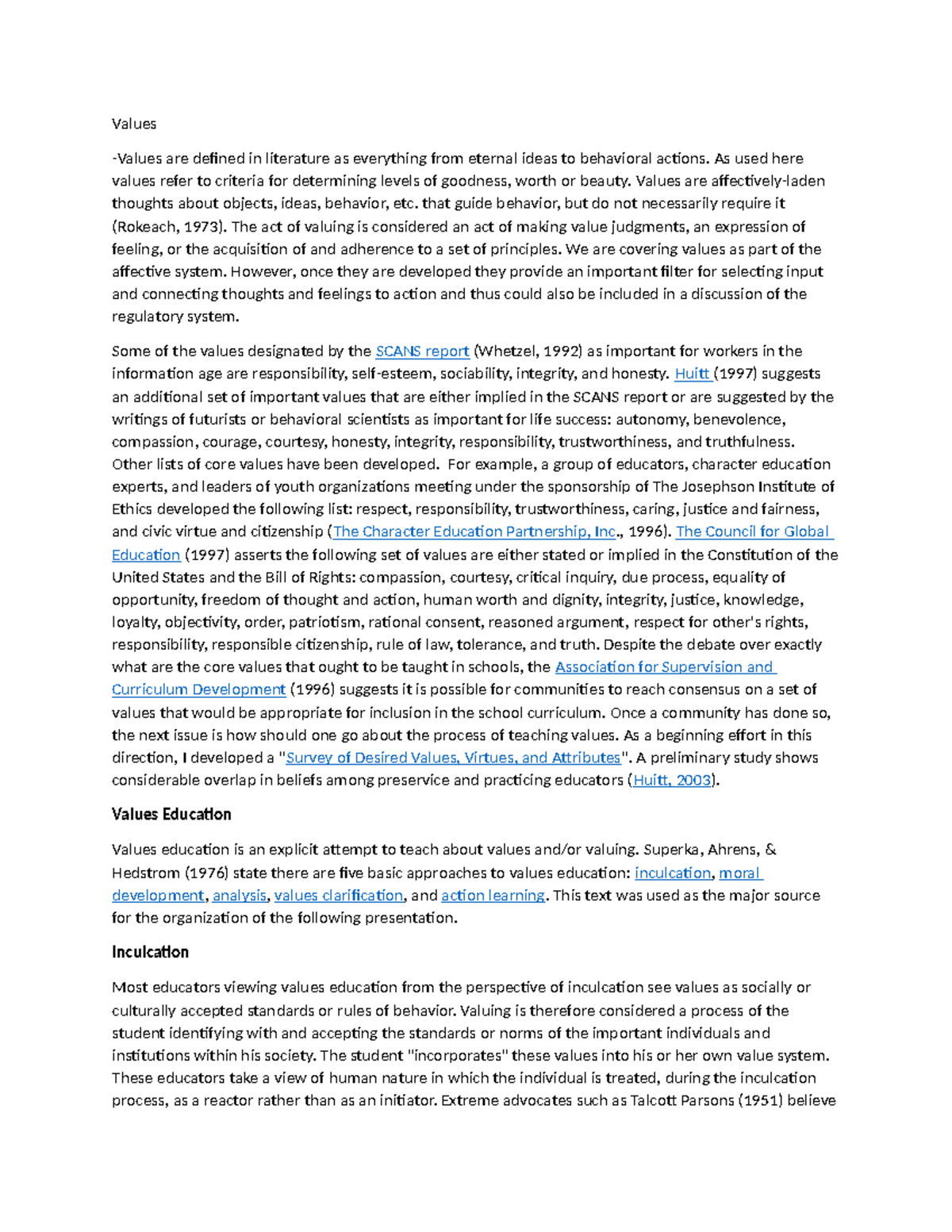 Values Education: Understanding the Core Principles and Approaches ...
