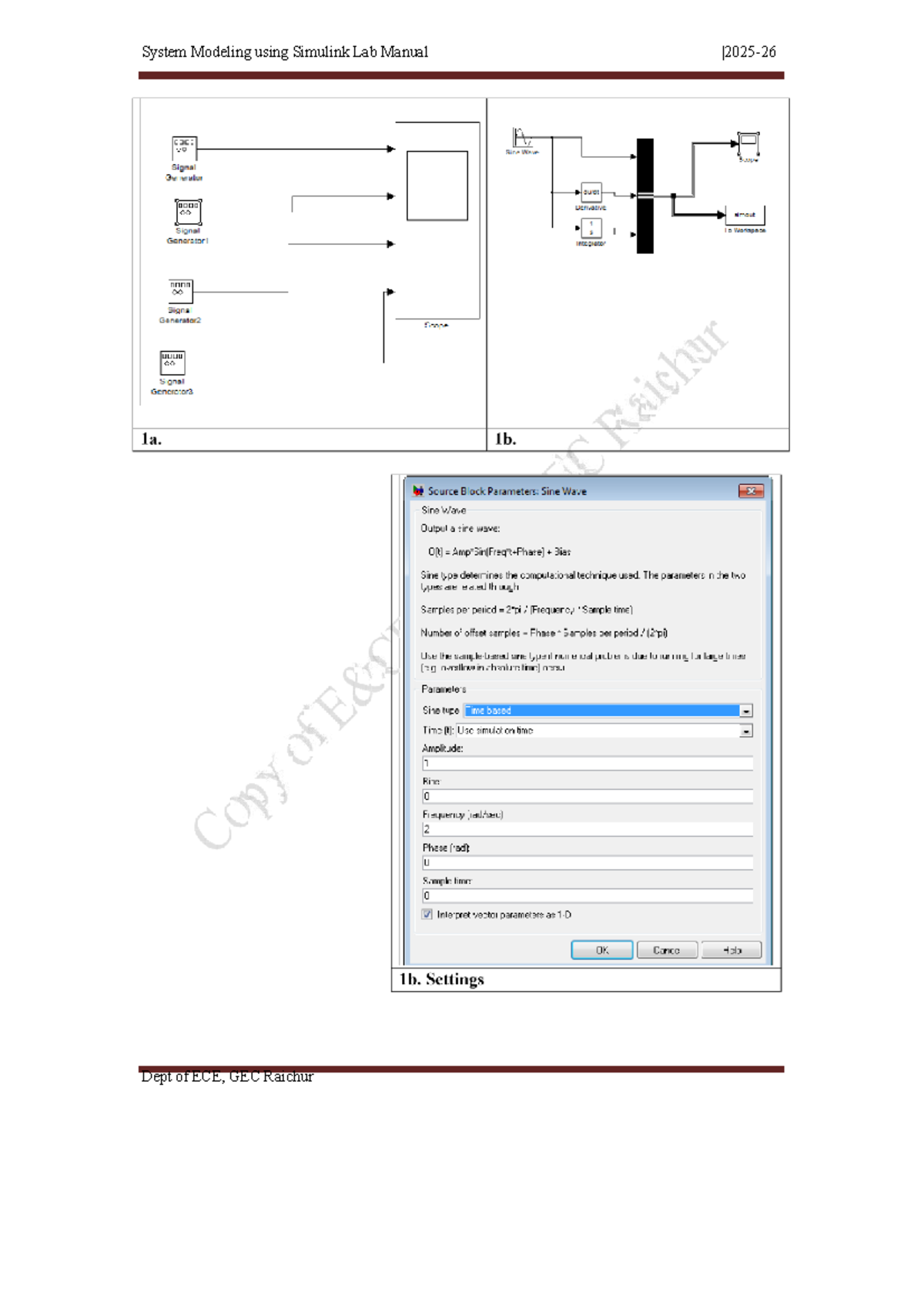 System Modeling Lab Manual using Simulink (ECE 2025-26) - Studocu