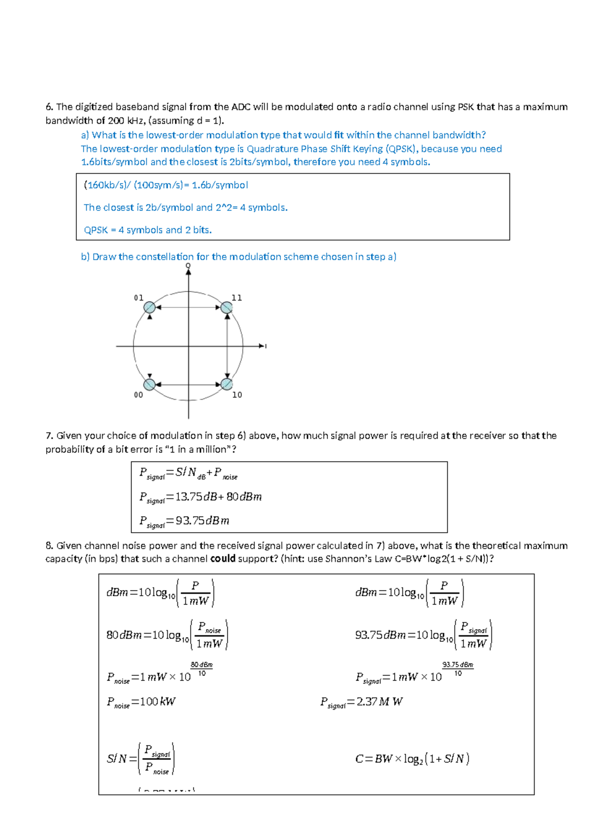 Assignment 2: Modulation Techniques and Signal Power Analysis - Studocu