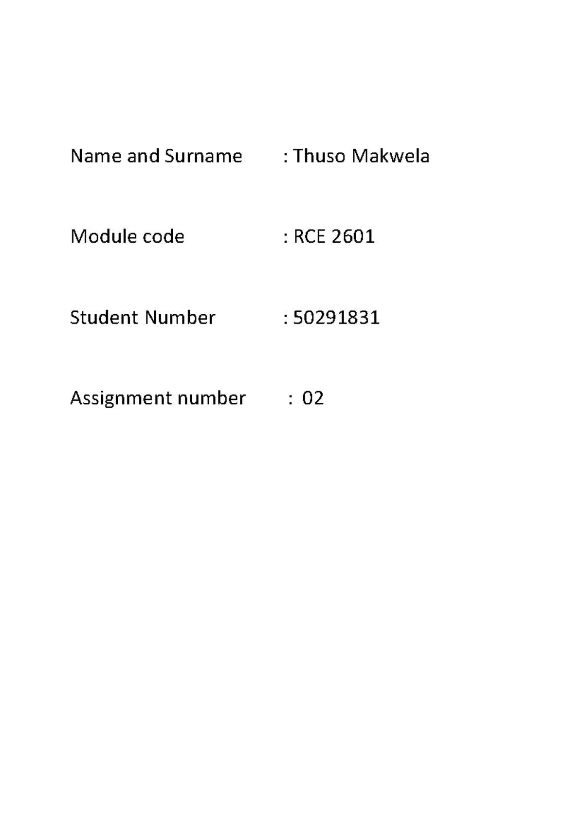 RCE2601: Assignment 2 Case Study on Source Evaluation and Integrity ...