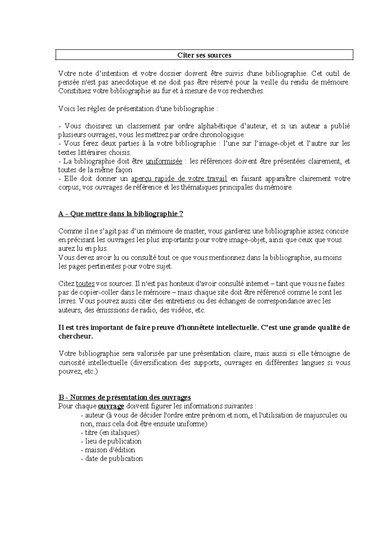 Bibliographie et Citer ses Sources : Guide Pratique pour Étudiants ...