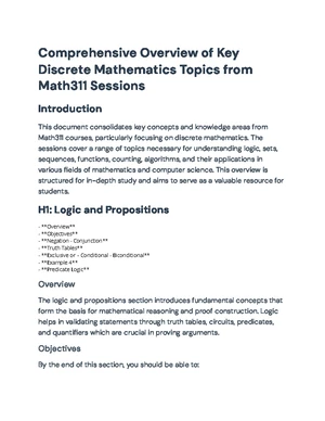 Discrete Mathematics - Study Notes & Assignments - Studocu