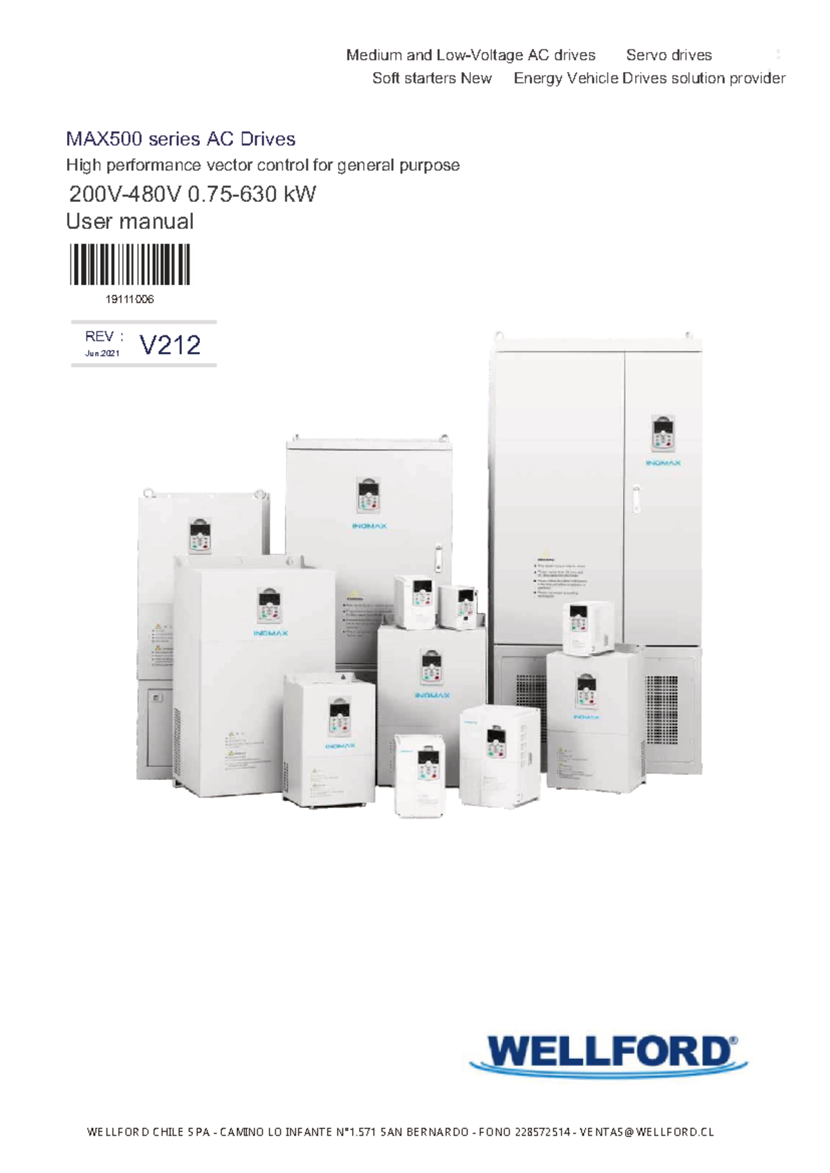 MAX500 Series AC Drive User Manual V215 - Wellford - Studocu
