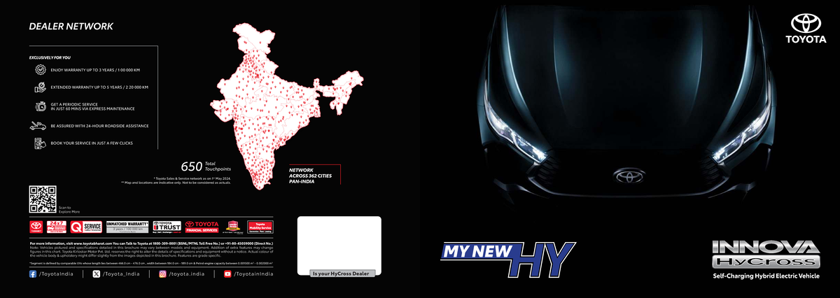 E-brochure for Toyota Innova HyCross: Features and warranty details ...