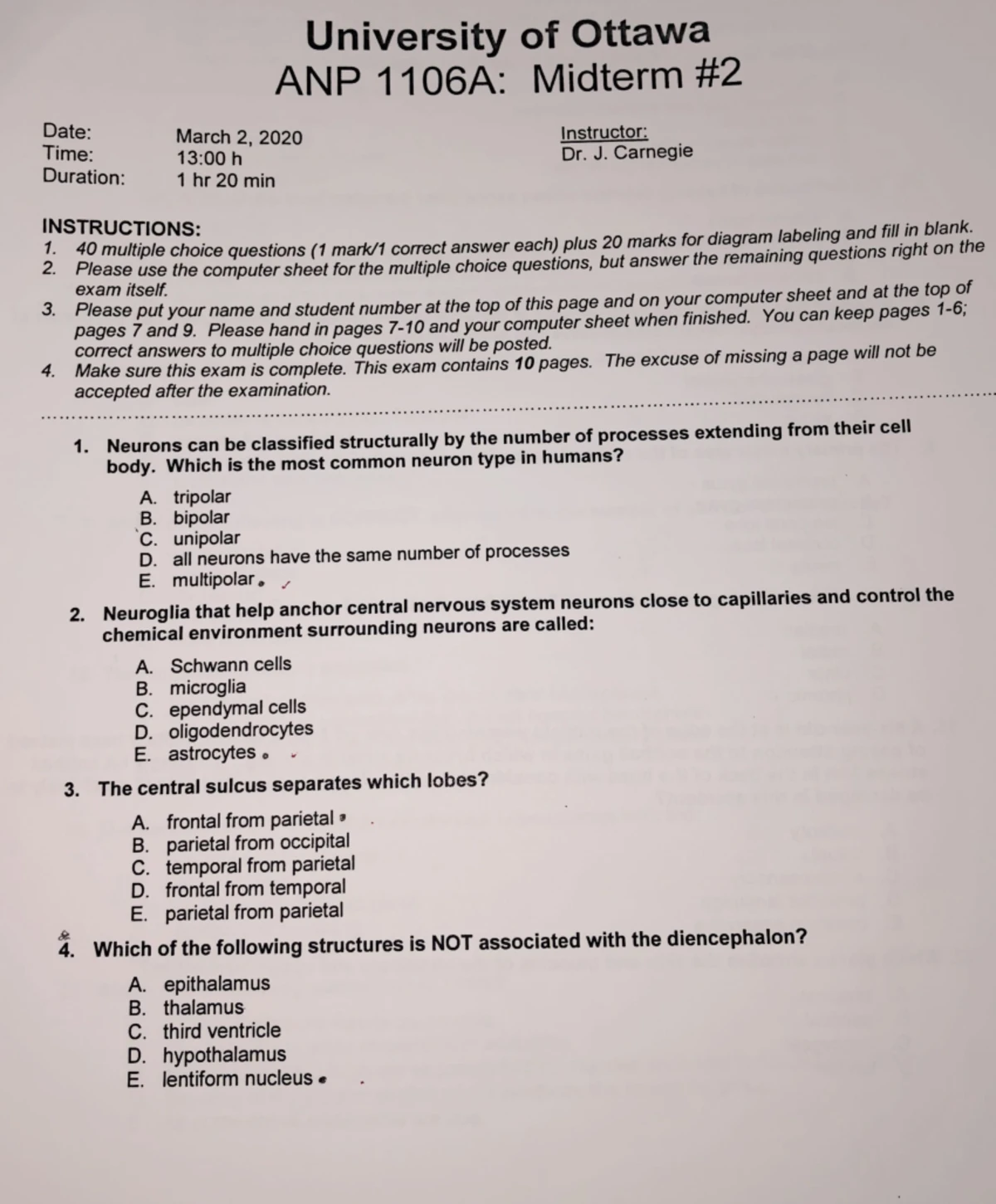 Biology 101: Final Exam Practice Questions with Solutions - Studocu