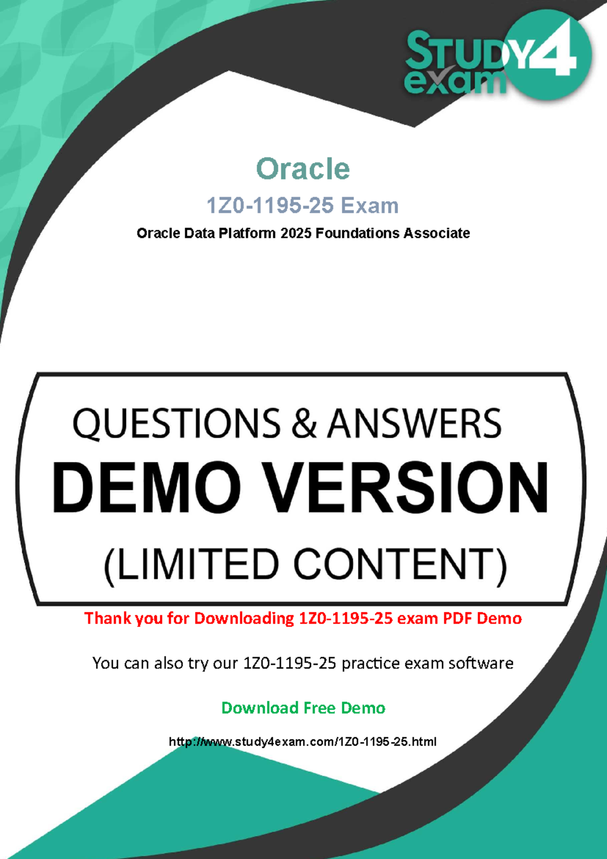 1Z0-1195-25 Oracle Data Platform Exam Questions & Answers