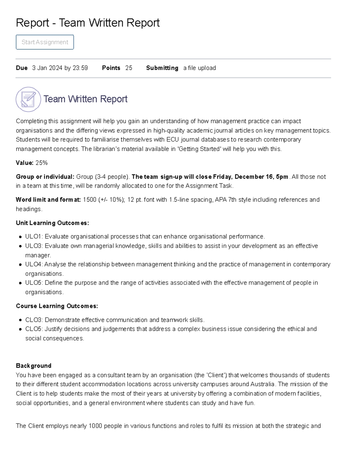 FBL5010 Team Written Report: Strategies for Embracing Workplace ...