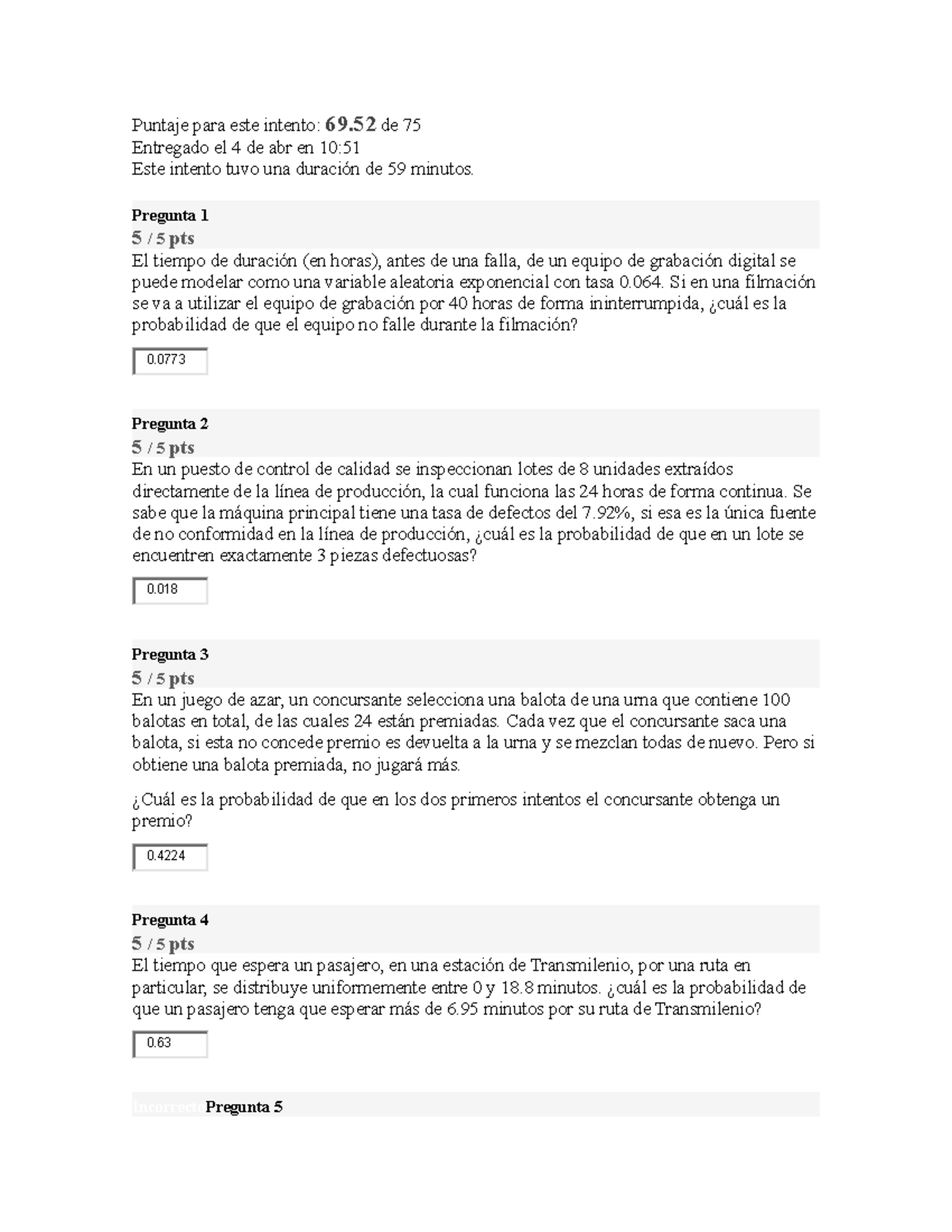 Examen parcial semana 4 - Simulación Gerencial - POLI - Studocu