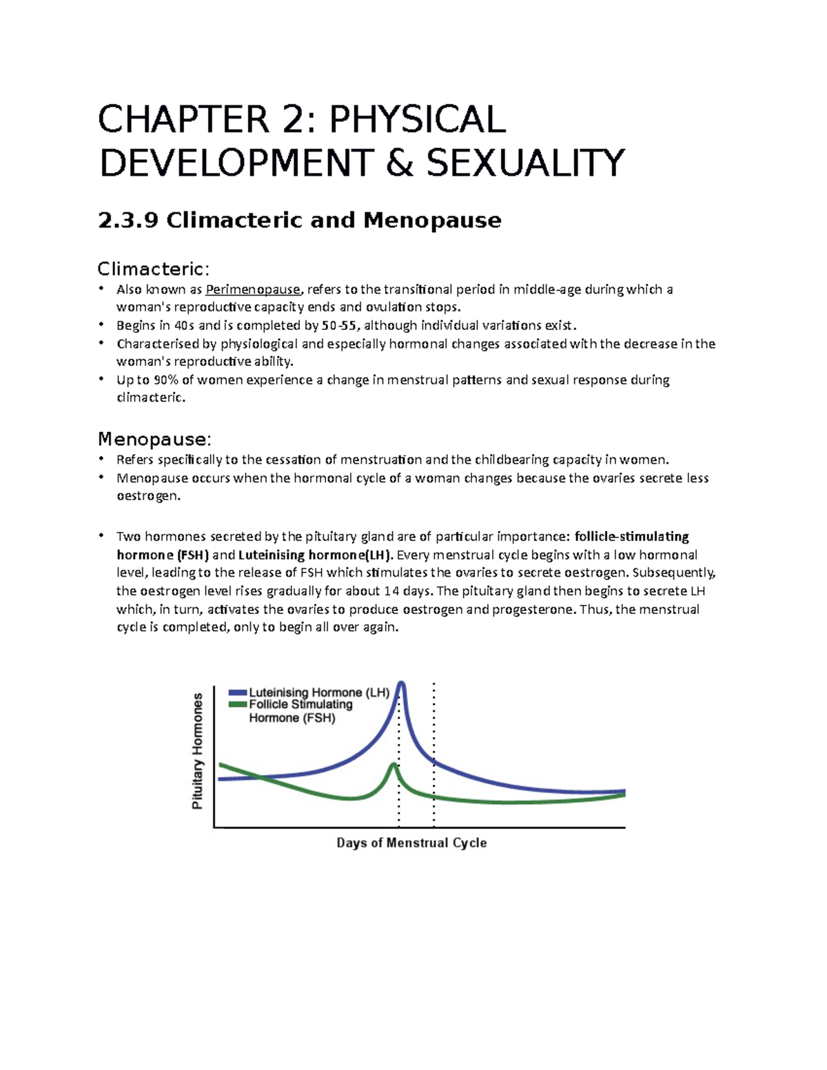 Chapter 2 - Physical Development & Sexuality: Climacteric & Menopause ...