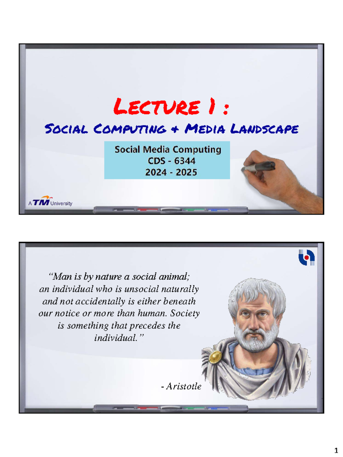 Lecture 01: Overview of Social Computing Media Landscape - Studocu