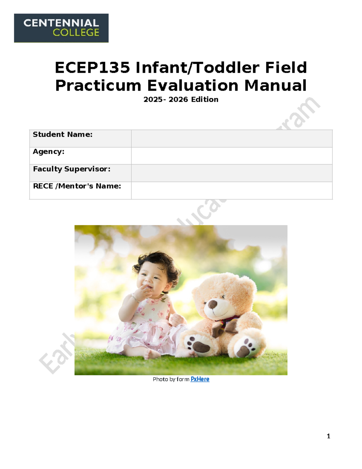 ECEP135 Field Practicum Evaluation Manual 2025-2026 Edition - Studocu