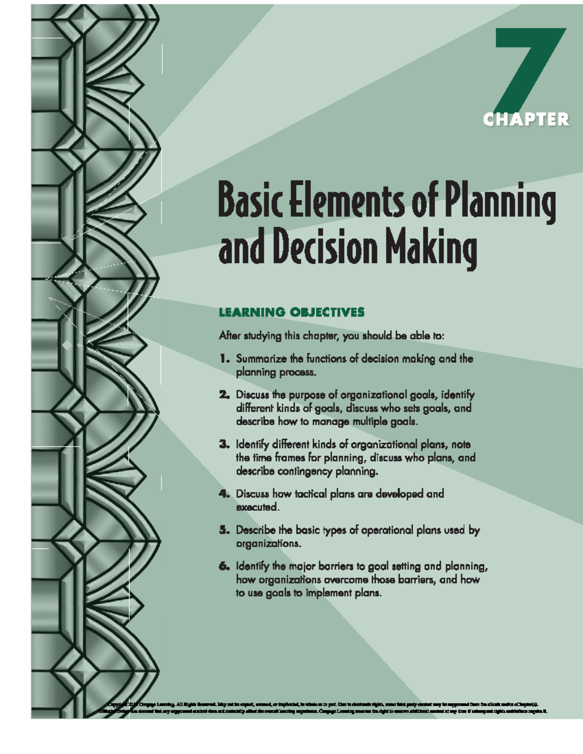 CH. 7 Essential Concepts in Planning and Decision Making Strategies ...