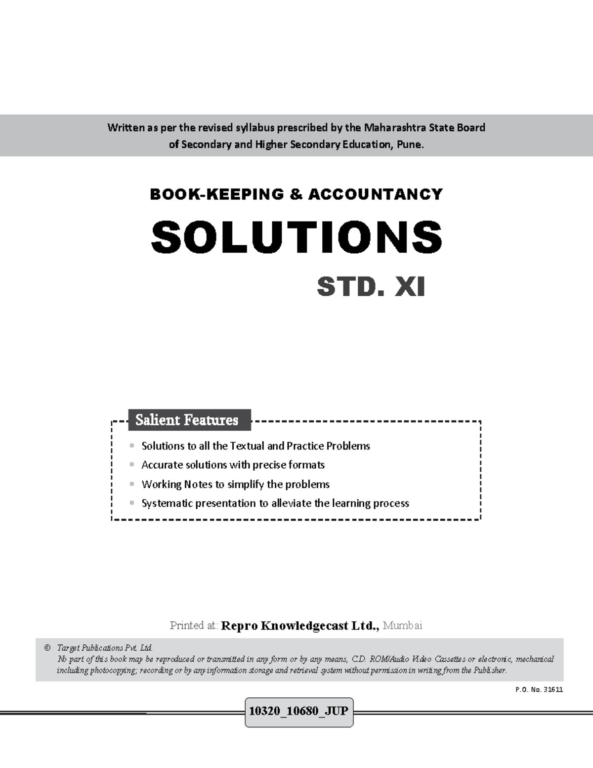11th Std. Commerce: Book-Keeping & Accountancy Solutions - Studocu