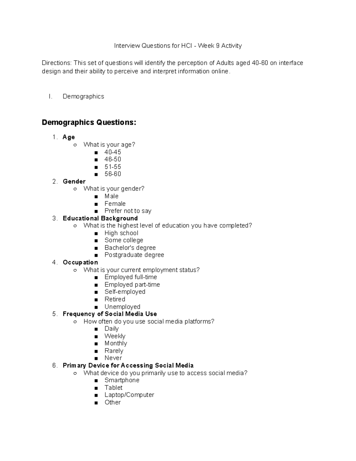 Interview+Questions+for+HCI+-+Week+9+Activity - Interview Questions for ...